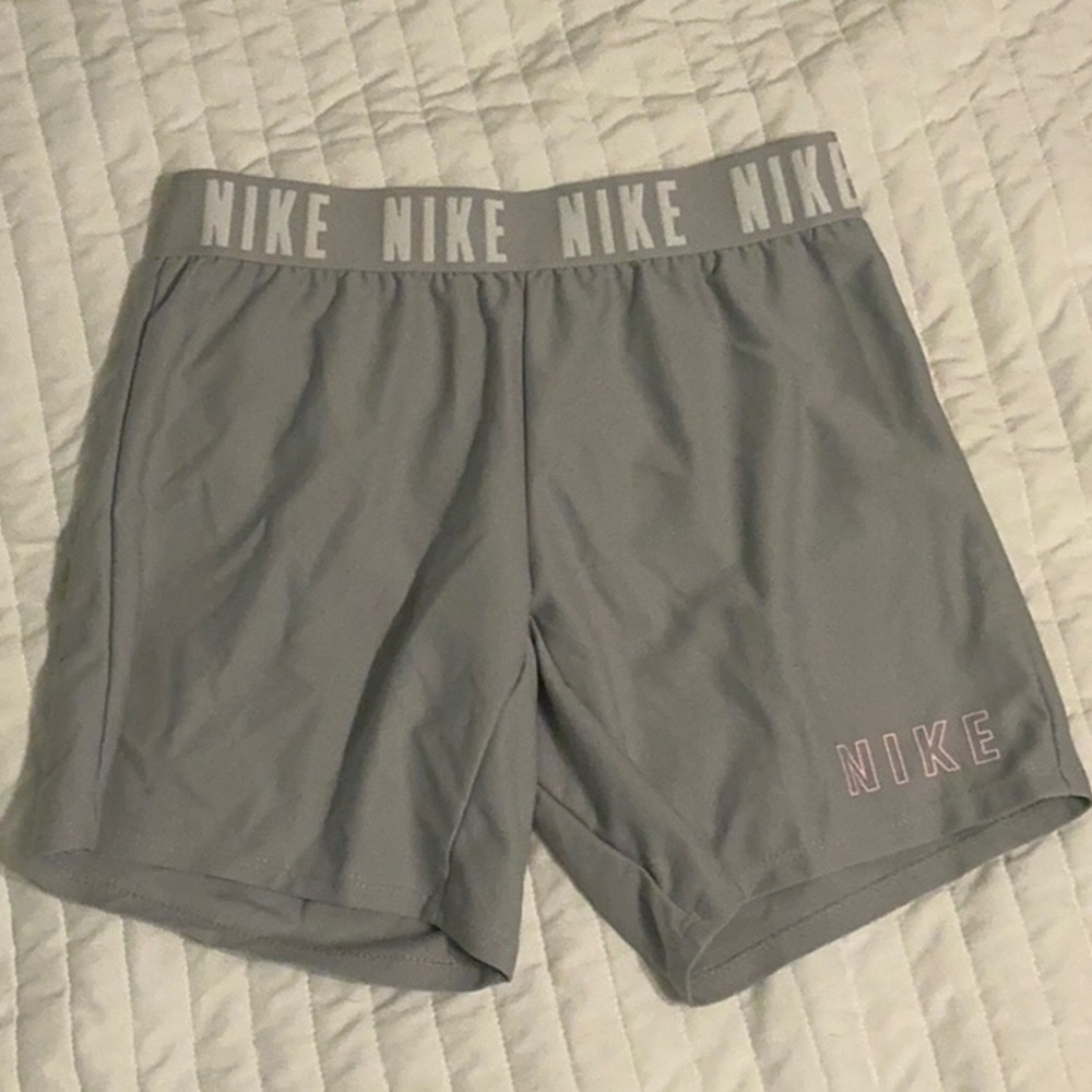 Nike Girls Grey Athletic Shorts